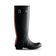 Women's Tri-Colour Logo Backstrap Tall Wellington Boots Black
