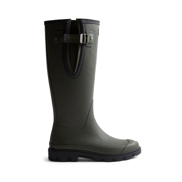 Women's Downpour Adjustable Tall Wellington Boots Dark Olive/Black Women's Downpour Adjustable Tall Wellington Boots Dark Olive/Black