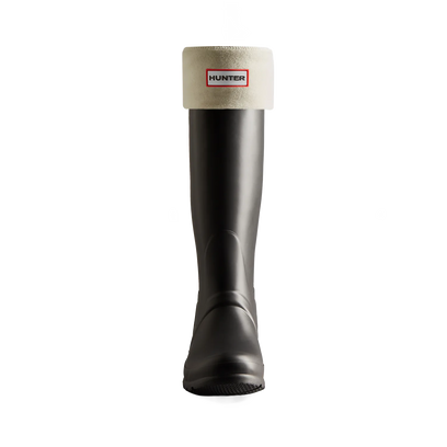 Recycled Fleece Tall Boot Socks Hunter White