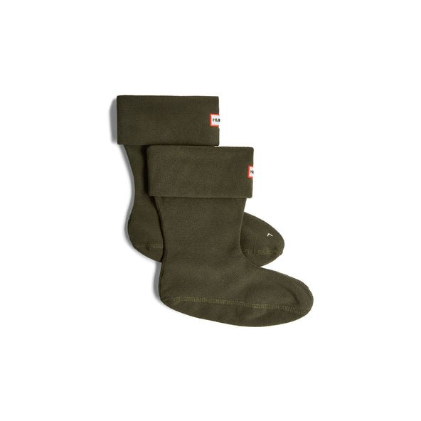 Recycled Fleece Short Boot Socks Dark Olive Recycled Fleece Short Boot Socks Dark Olive