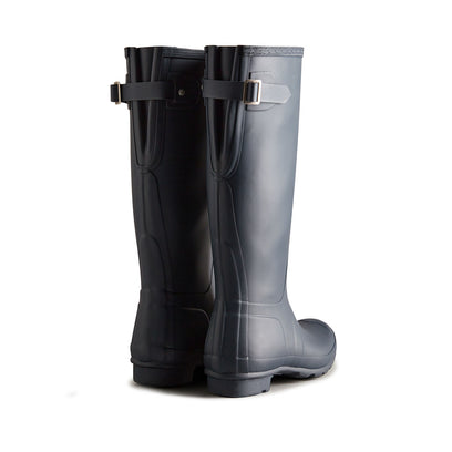 Women's Tall Back Adjustable Wellington Boots Hunter Navy