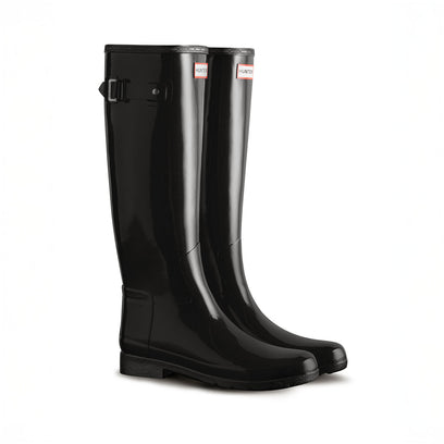 Women's Refined Tall Gloss Boots Black