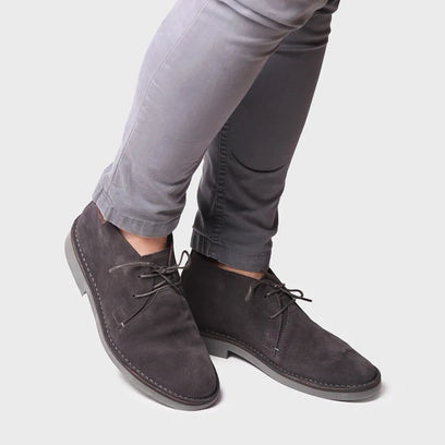 Jacob-SY Heren Desert Boots Suede Gris