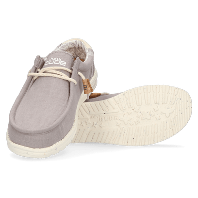 Wally Linen Natural Heren Instappers Grey