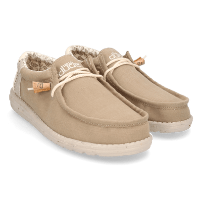 Wally Linen Natural Heren Instappers Mows