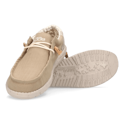 Wally Linen Natural Heren Instappers Mows