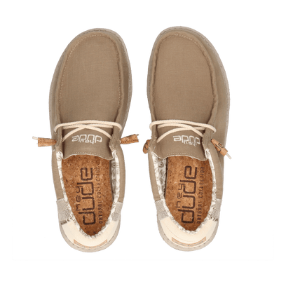 Wally Linen Natural Heren Instappers Mows