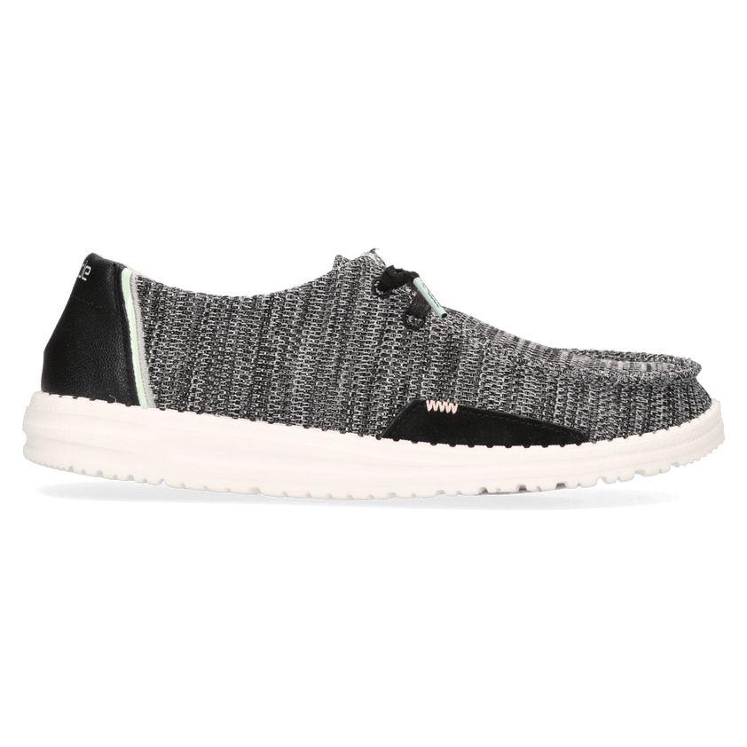 Wendy Sox Dames Instappers Sparkling Black