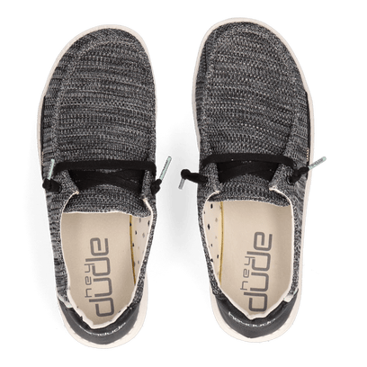 Wendy Sox Dames Instappers Sparkling Black