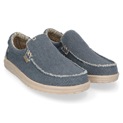 Mikka Natural Heren Instappers Braided Deep Blue
