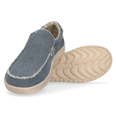 Mikka Natural Heren Instappers Braided Deep Blue