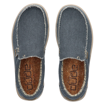 Mikka Natural Heren Instappers Braided Deep Blue