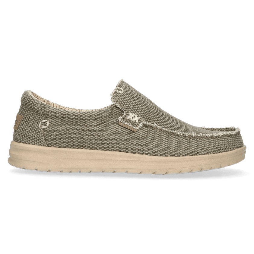 Mikka Natural Heren Instappers Braided Army