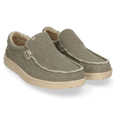 Mikka Natural Heren Instappers Braided Army