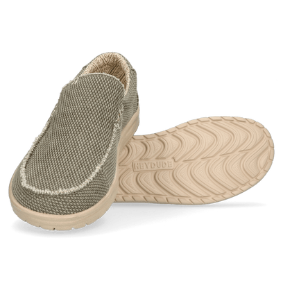 Mikka Natural Heren Instappers Braided Army
