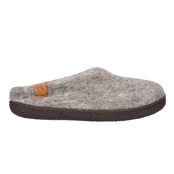 Tibet Wolvilt Sloffen Grey/Natural Tibet Wolvilt Sloffen Grey/Natural