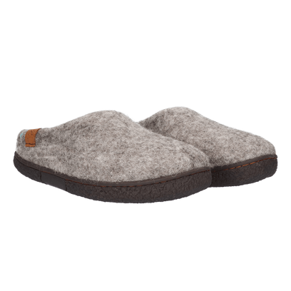 Tibet Wolvilt Sloffen Grey/Natural