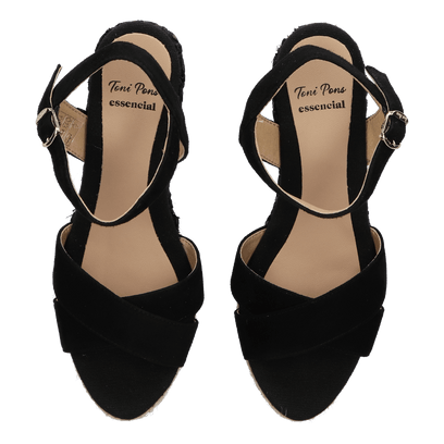 Ava-A Suede Dames Espadrilles Negre