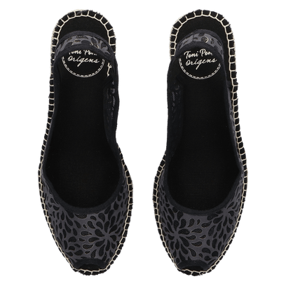 Bea-IK Dames Espadrilles Negre