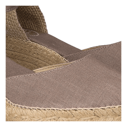 Caldes Linnen Dames Espadrilles Taupe