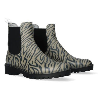 Calvi Dames Regenboots Zebra