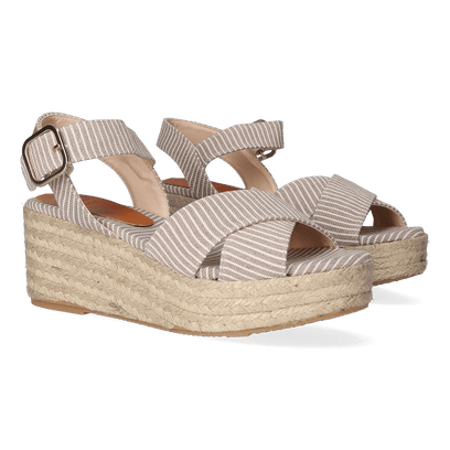 Clara-SM Dames Espadrilles Beige