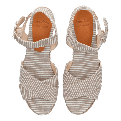 Clara-SM Dames Espadrilles Beige