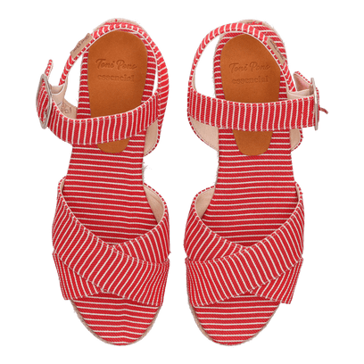 Clara-SM Dames Espadrilles Vermell