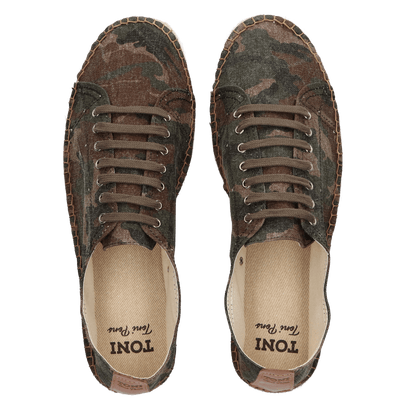 Dani Heren Espadrilles Caqui Camouflage