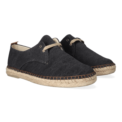 Dixon Canvas Heren Espadrilles Negre