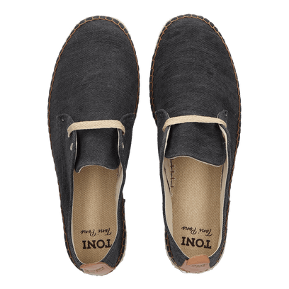 Dixon Canvas Heren Espadrilles Negre