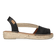 Etna Leren Dames Espadrilles Negre