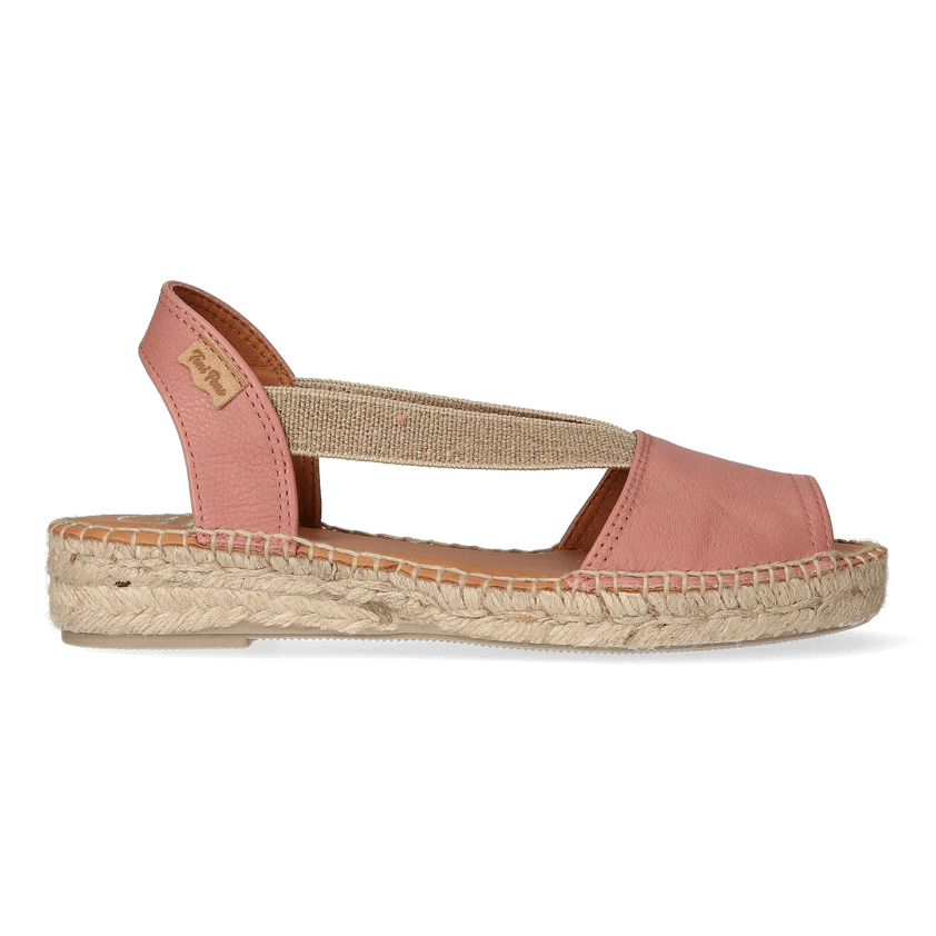 Etna Leren Dames Espadrilles Pale