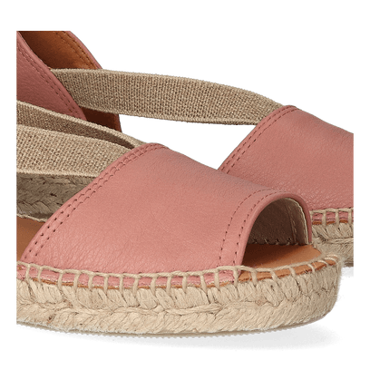 Etna Leren Dames Espadrilles Pale