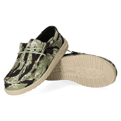 Wally Camouflage Heren Instappers Tiger Stripe Camo