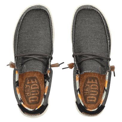 Wally Knit Heren Instappers Charcoal