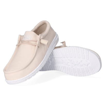 Wally Slub Canvas Heren Instappers Natural