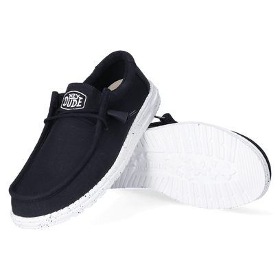 Wally Slub Canvas Heren Instappers Navy
