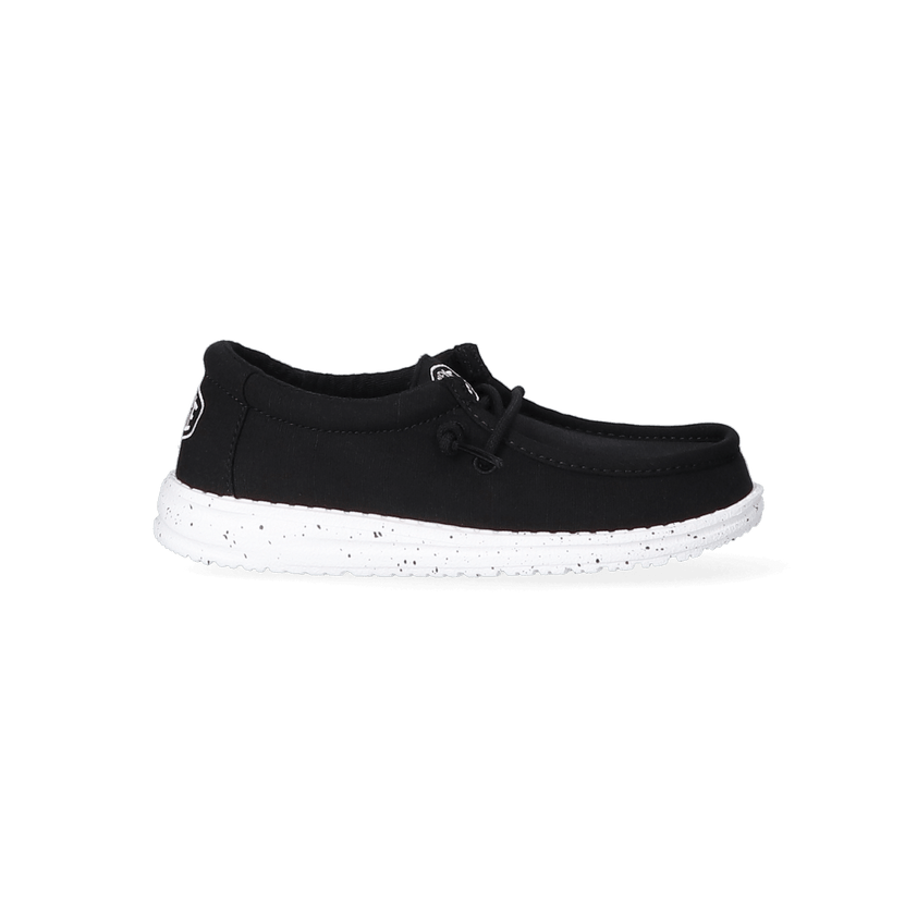 Wally Youth Slub Canvas Jongens Instappers Black