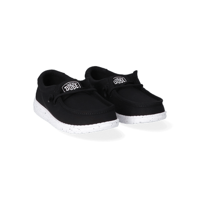 Wally Youth Slub Canvas Jongens Instappers Black