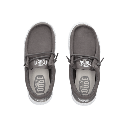 Wally Youth Slub Canvas Jongens Instappers Dark Grey