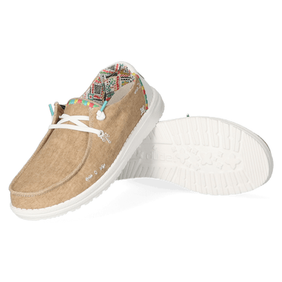 Wendy Boho Dames Instappers Sand