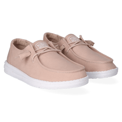 Wendy Slub Canvas Dames Instappers Tan