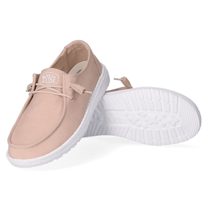 Wendy Slub Canvas Dames Instappers Tan