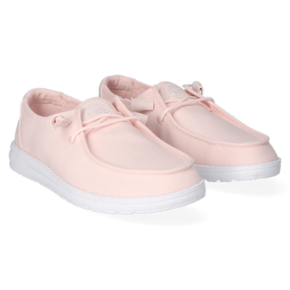 Wendy Slub Canvas Dames Instappers Pink