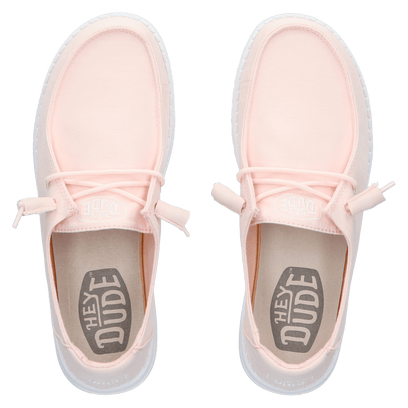 Wendy Slub Canvas Dames Instappers Pink