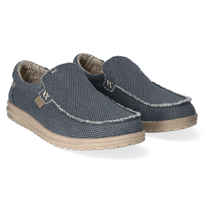 Mikka Braided Heren Instappers Deep Blue