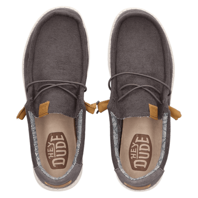 Wally Corduroy Heren Instappers Charcoal