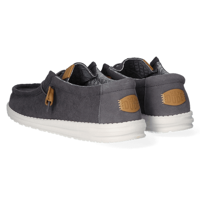 Wally Corduroy Heren Instappers Charcoal