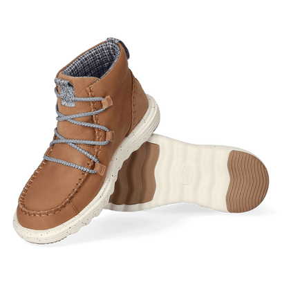 Reyes Leather Dames Boots Tobacco Brown